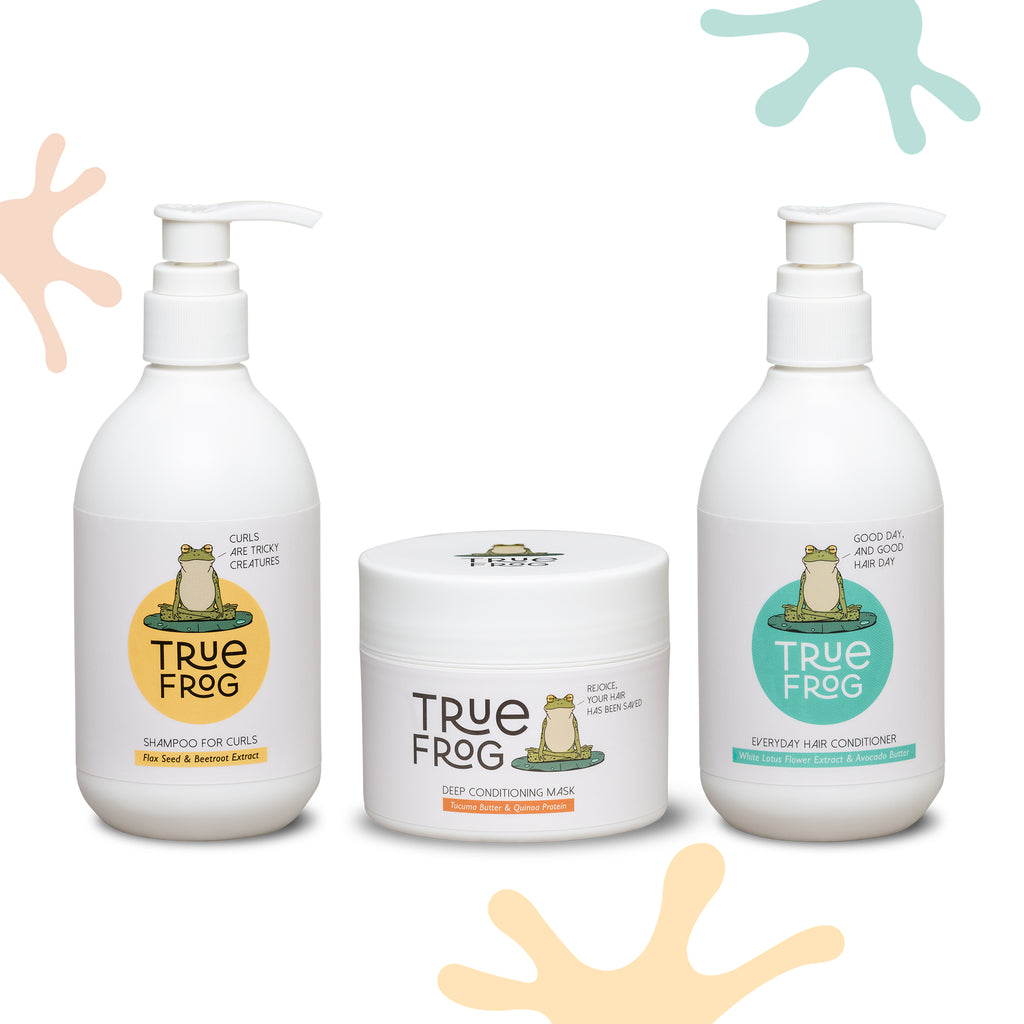 Shampoo for curls (250ml), Everyday Hair Conditioner (250ml), Deep Conditioning Mask (200g)