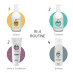 Shampoo For Curls (250ml), Everyday Hair Conditioner (250ml), Leave in Conditioner(200g), Volumizing Mousse(150ml)