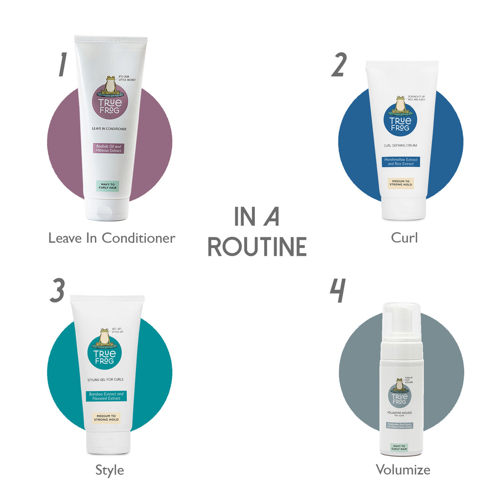 Leave in Conditioner(200g), Curl Defining Cream (150ml) ,Styling Gel for Curls(150ml), Volumizing Mousse(150ml)