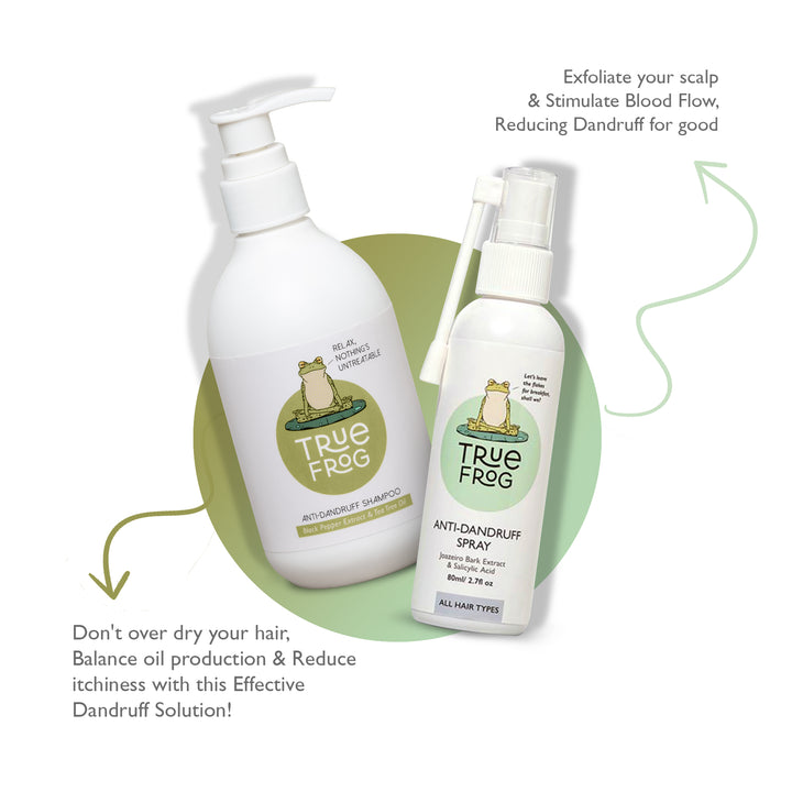Anti Dandruff Spray (80ml), Anti Dandruff Shampoo (250ml)